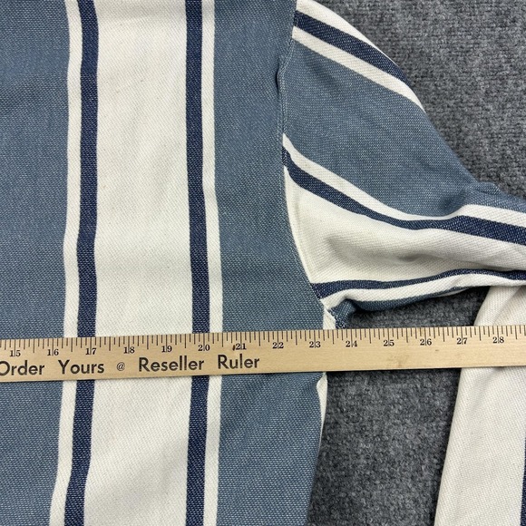 Hurley Hoodie Mens Large Blue Stripe Baja Poncho Twill Pullover Kangaroo Pocket - Picture 6 of 7